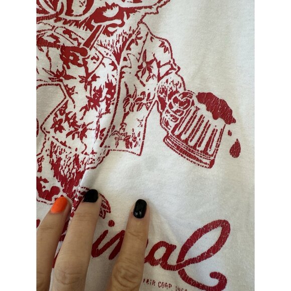 Vtg Screen Stars 1964 Fan Fair Corp Party Animal ringer T shirt Sz Medium retro - Picture 3 of 11